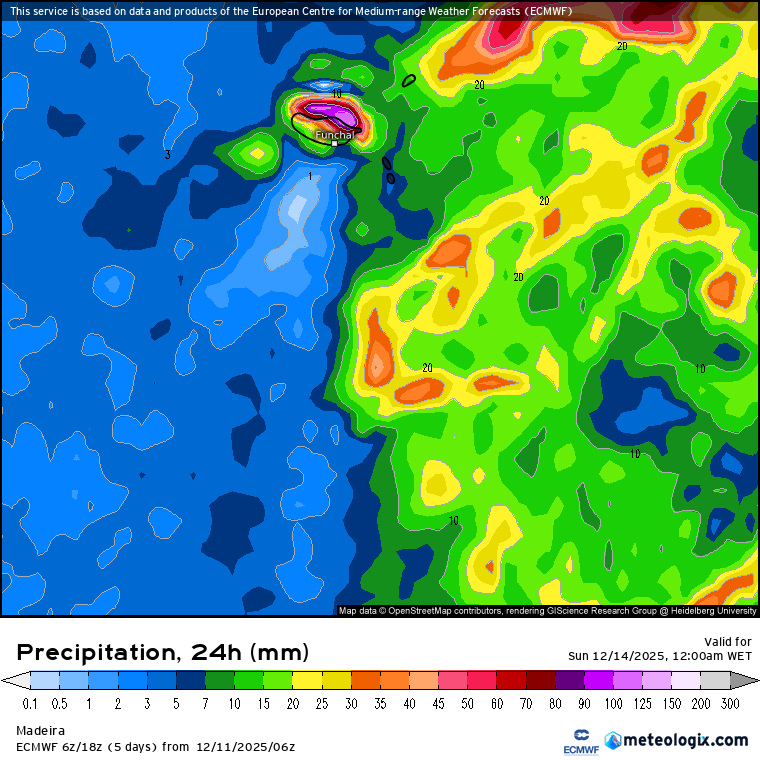 O tempo no fim-de-semana dá uma grande reviravolta depois da depressão Emilia - Sol e temperaturas de 20ºC no Continente - saiba a previsão para dias 13-14 de dezembro Muita chuva no arquipélago da Madeira prevista no sábado!