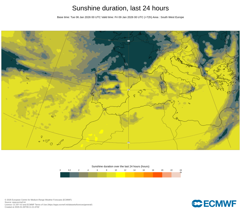 Ciclogénese explosiva (Depressão Goretti?) afeta Europa Ocidental, e Portugal recebe mais chuva e vento - saiba a previsão do tempo na quinta, 8 de janeiro, e como estará na sua região! Mais escuro a Norte de Portugal Continental, com pouco sol, assim como nos Açores, mais sol na Madeira e Sul de Portugal Continental