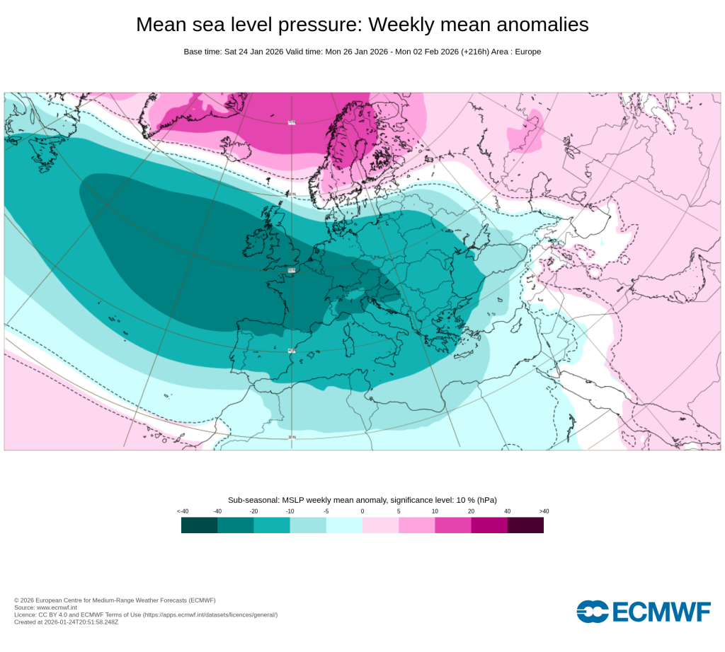"Rios" de chuva, com o jato polar ativo e ciclones constantes no Atlântico - é esta a previsão do tempo esta semana, 26 de janeiro a 1 de fevereiro As previsões ECMWF não parecem deixar grandes dúvidas - o corredor Atlântico está aberto, e a chuva continuará a cair "como se não houvesse" amanhã