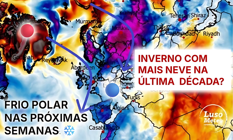Inverno com mais neve da última década? Várias depressões polares e nevões devem afetar Portugal nas próximas semanas (janeiro e fevereiro) - saiba onde são mais prováveis!