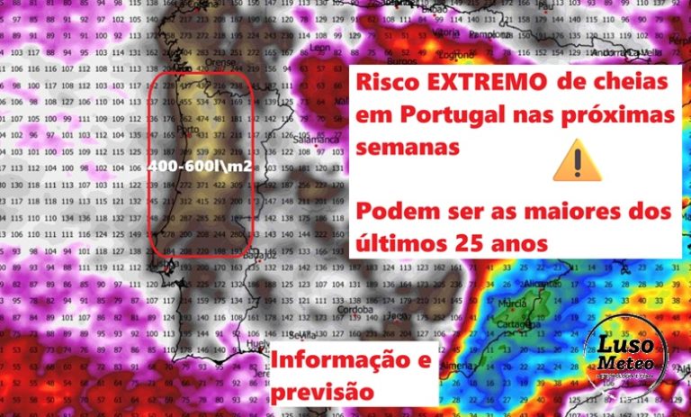Risco das maiores cheias nos últimos 25 anos em Portugal, com as próximas semanas a ficarem marcadas pela passagem de sucessivas depressões - o que esperar em cada região?