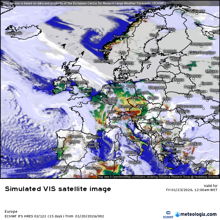 Início de um período extremamente invernal e tempestuoso! Tempo na quinta-feira, 22 de janeiro de 2026