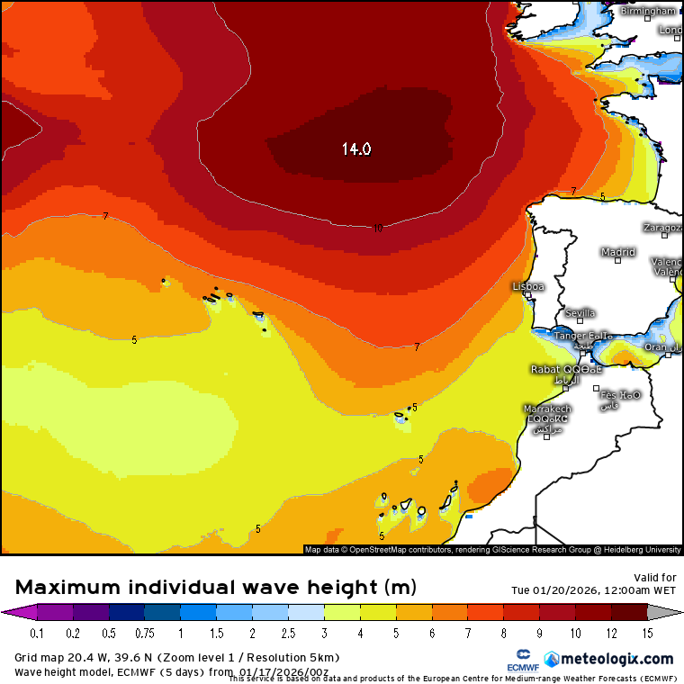 Tempestade no Mediterrâneo, com alta pressão a formar-se sobre a Escandinávia - saiba como estará o tempo em Portugal nos dias 19 e 20 de janeiro de 2026 Ondas significativas no Atlântico, com atividade ciclónica significativa