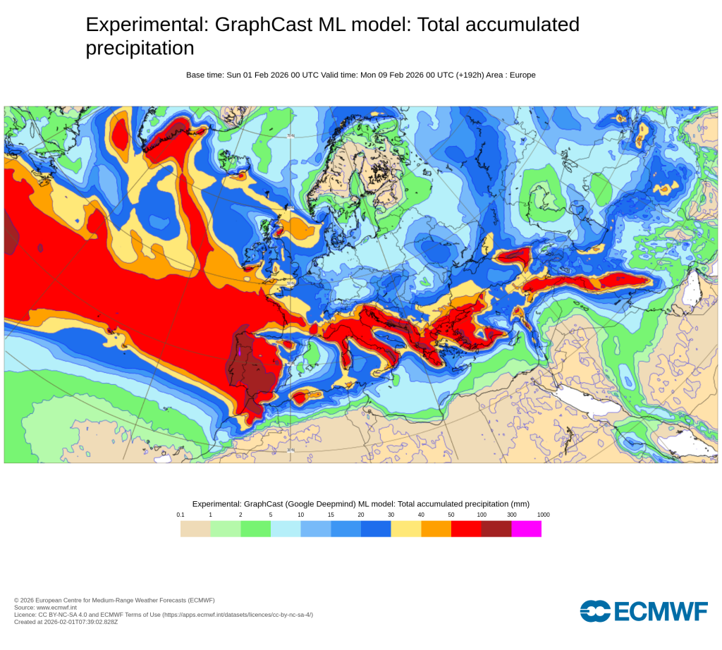 Previsão do tempo esta semana - chuvas potencialmente catastróficas, vento e trovoadas - risco extremo em Portugal entre 2 a 8 de fevereiro Previsão do tempo esta semana - precipitações intensas e significativas no território Português...
