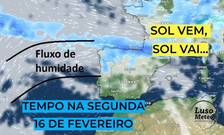 Mais um dia escuro e com muita humidade - chuva de regresso - saiba em que regiões com a nossa previsão do tempo na segunda, 16 de fevereiro de 2026