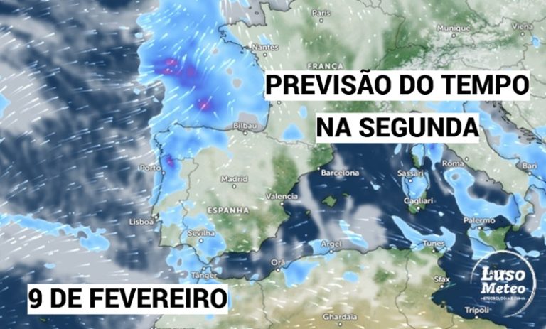 Subida das temperaturas, e ar muito húmido a iniciar a semana – saiba a previsão do tempo na segunda, 9 de fevereiro de 2026 Subida das temperaturas, e ar muito húmido a iniciar a semana - saiba a previsão do tempo na segunda, 9 de fevereiro de 2026