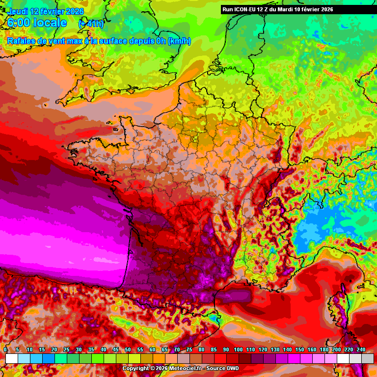 Tempestade Nils - rajadas de 150km/h em França, com risco evidente também em Espanha
