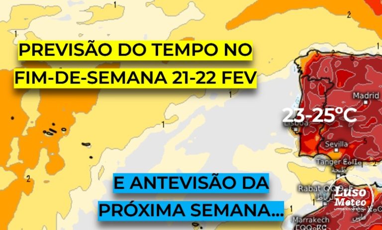 Temperaturas até 25ºC e muito sol, num fim-de-semana Primaveril – aproveite, não dura muito – tempo no fim-de-semana 21-22 de fevereiro Temperaturas até 25ºC e muito sol, num fim-de-semana Primaveril - aproveite, não dura muito - tempo no fim-de-semana 21-22 de fevereiro