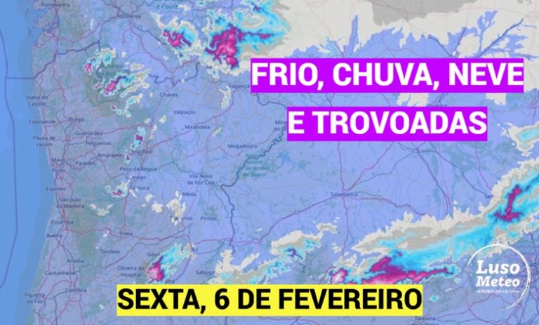 Trovoadas e forte nevão, com uma massa de ar polar a caminho (mais uma) – saiba a previsão do tempo na sexta, 6 de fevereiro Trovoadas e forte nevão, com uma massa de ar polar a caminho (mais uma) - saiba a previsão do tempo na sexta, 6 de fevereiro
