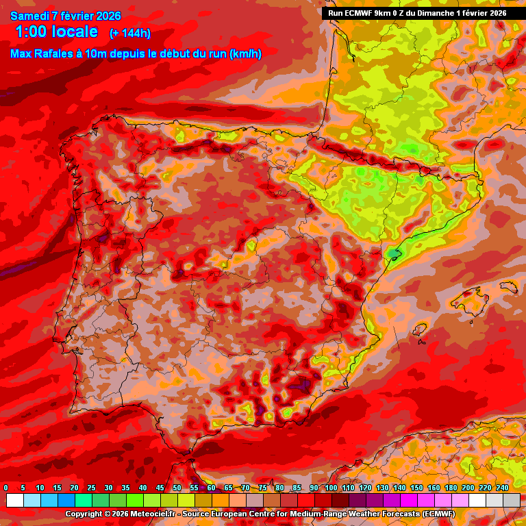 Previsão do tempo esta semana - chuvas potencialmente catastróficas, vento e trovoadas - risco extremo em Portugal entre 2 a 8 de fevereiro Tempo esta semana - As previsões indicam rajadas ocasionais superiores a 100km/h ao longo desta semana