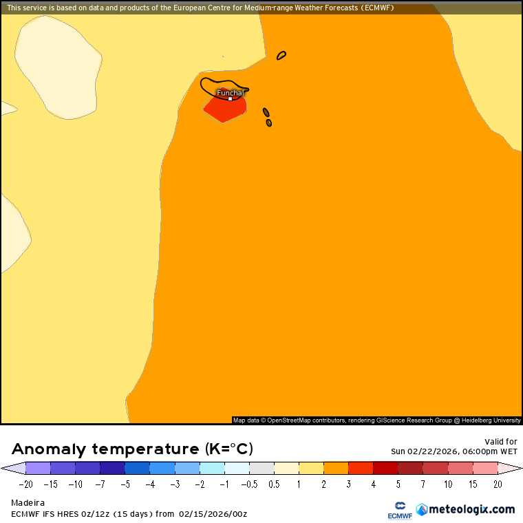 Alteração drástica - Sol e temperatura perto de 25ºC depois de uns dias com chuva e vento - vem aí a Primavera? - saiba a previsão do tempo esta semana, 16 a 22 de fevereiro Temperaturas acima da média na Madeira