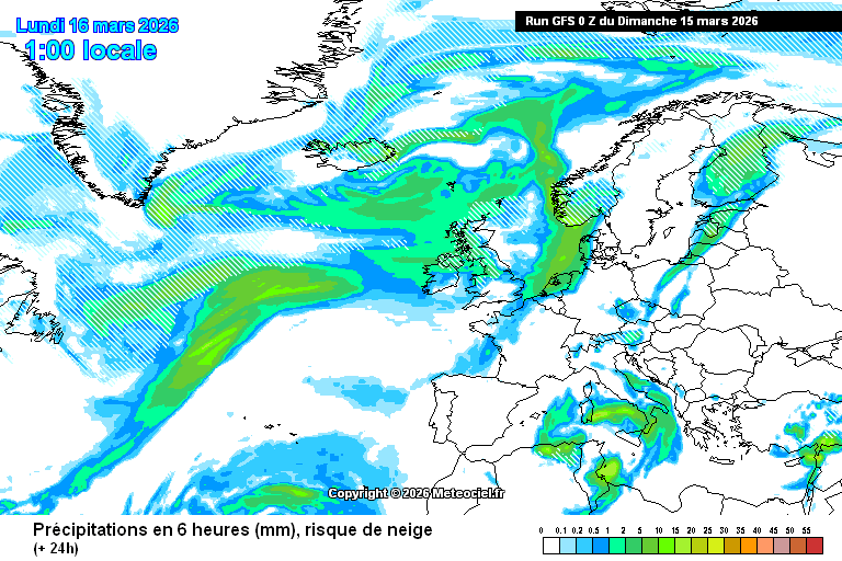 Perturbação ciclónica entre as Ilhas e Portugal Continental marca o tempo esta semana - mas de que forma seremos afetados? Saiba a previsão de 16 a 22 de março de 2026 Evolução da precipitação ao longo da semana - previsão GFS