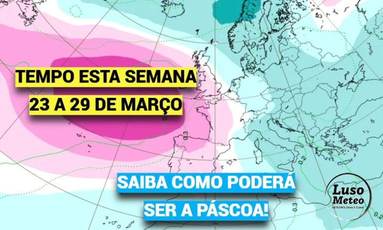 Mudança de tempo, com forte anticiclone sobre Portugal - saiba o que isto significa, e quanto pode durar com a previsão do tempo esta semana, 23 a 29 de março