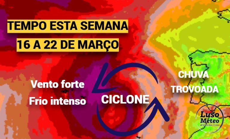 Perturbação ciclónica entre as Ilhas e Portugal Continental marca o tempo esta semana – mas de que forma seremos afetados? Saiba a previsão de 16 a 22 de março de 2026 Perturbação ciclónica entre as Ilhas e Portugal Continental marca o tempo esta semana - mas de que forma seremos afetados? Saiba a previsão de 16 a 22 de março de 2026