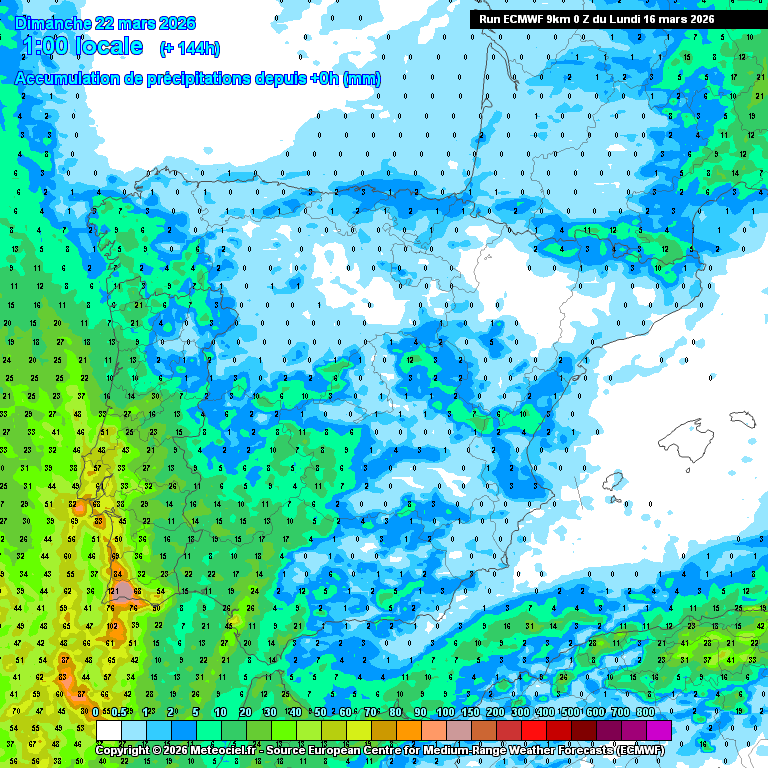 Chuva total em Portugal até ao final da semana - risco de cheias a Sul se a previsão mantiver ou aumentar