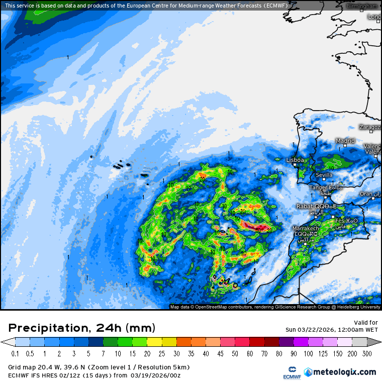 Mudanças no tempo no fim-de-semana, com o fim do bloqueio - Primavera virá para ficar? - saiba a previsão e o regime atmosférico provável para o resto de março! Transição gradual - a instabilidade na Madeira deve manter-se no fim-de-semana, no entanto