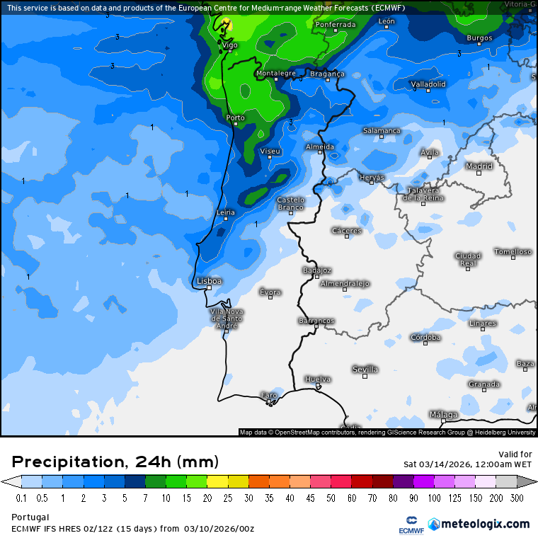 Regresso da chuva na sexta-feira
