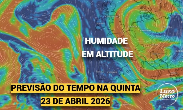 Muita humidade em altitude, nuvens altas e sol tímido – saiba a previsão do tempo na quinta, 23 de abril de 2026 Muita humidade em altitude, nuvens altas e sol tímido - saiba a previsão do tempo na quinta, 23 de abril de 2026