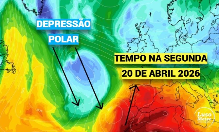 Forte carga de poeiras de África e muito abafado, com uma depressão no Atlântico – saiba como será o tempo na segunda, 20 de abril de 2026 Forte carga de poeiras de África e muito abafado, com uma depressão no Atlântico - saiba como será o tempo na segunda, 20 de abril de 2026