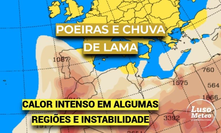 Calor abafado, poeiras e chuva de lama – saiba todos os fenómenos meteorológicos que afetarão Portugal com a previsão do tempo na segunda, 6 de abril Calor abafado, poeiras e chuva de lama - saiba todos os fenómenos meteorológicos que afetarão Portugal com a previsão do tempo na segunda, 6 de abril