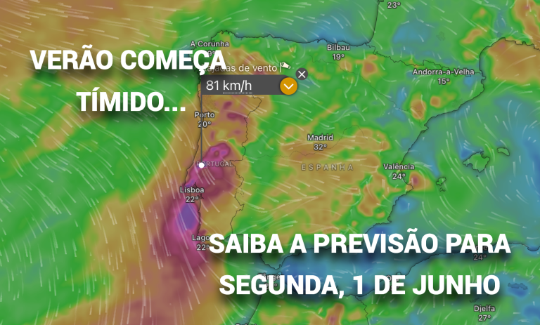 Verão começa com vento forte, nuvens e "morrinha" - todos os detalhes sobre a previsão do tempo na segunda, 1 de junho de 2026