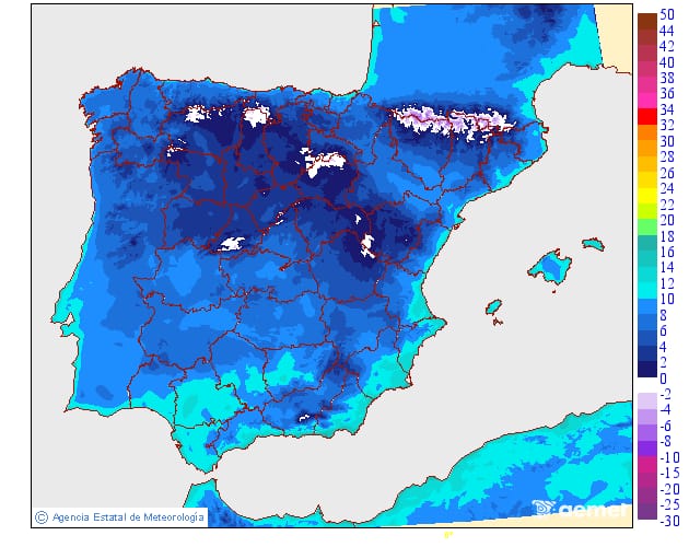 O frio continua em Maio, e até há possibilidade de geadas em alguns locais - saiba a previsão do tempo em Portugal na quarta, 6 de maio 2026 Previsão HARMONIE-AEMET - frio nesta quarta-feira!