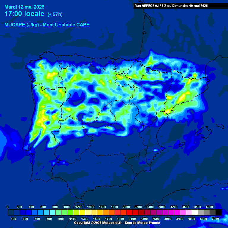 Energia convectiva significativa nesta terça-feira, com risco de granizo considerável