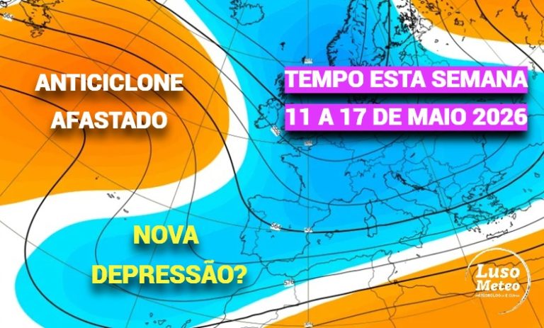 Que tempo "louco"! Instabilidade, melhoria no 13 de Maio, e nova depressão para o final da semana, com frio? Saiba a previsão do tempo esta semana, 11 a 17 de maio de 2026