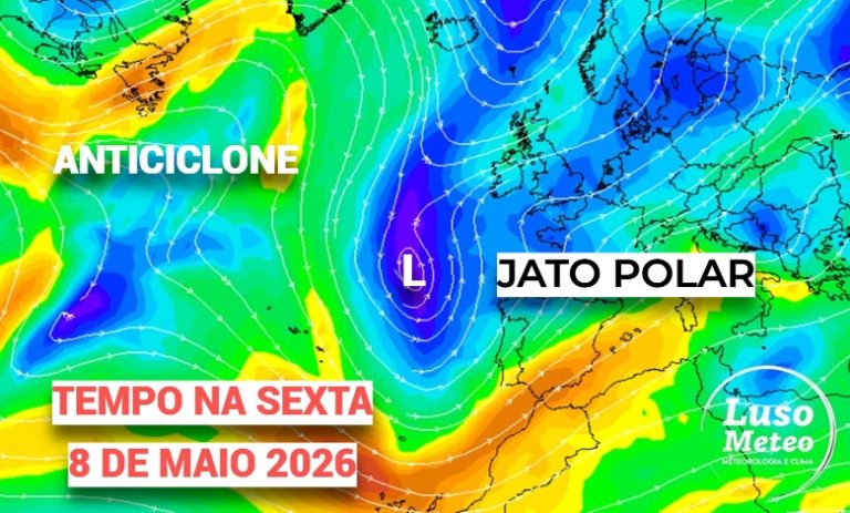 Perturbação do jato polar provoca mudança brusca do estado do tempo na sexta, 8 de maio de 2026 – saiba a previsão! Perturbação do jato polar provoca mudança brusca do estado do tempo na sexta, 8 de maio de 2026 - saiba a previsão!