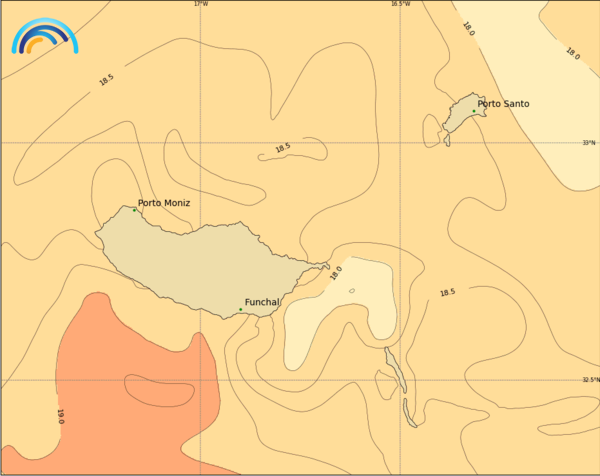 Frente fria traz alguma chuva, com o tempo fresco e possibilidade de geadas (mas o anticiclone ganha força) - previsão do tempo no fim-de-semana 16-17 de março Água do mar por volta dos 19ºC