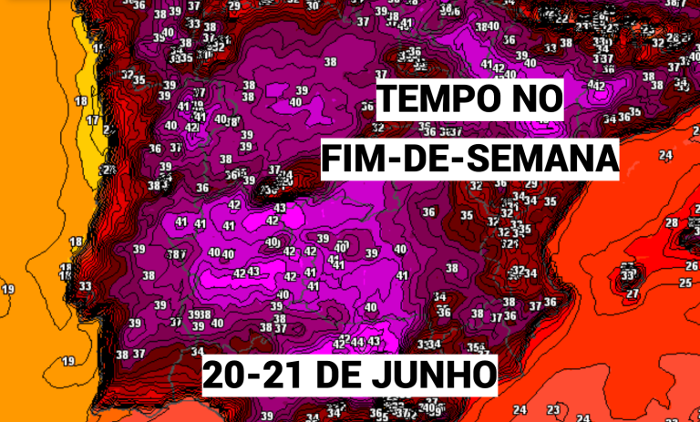 Tempo no fim-de-semana, 20 e 21 de junho - Poeiras, nuvens, 40ºC em alguns locais, com noites quentes, e trovoadas - saiba as previsões para a sua região!