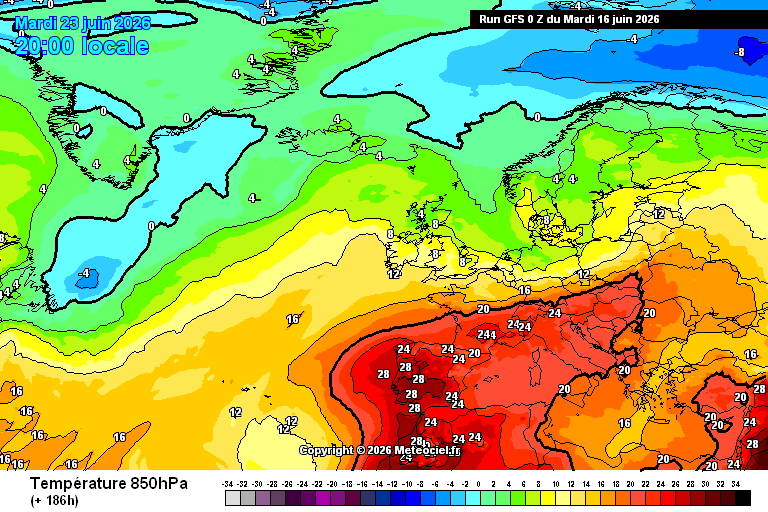 Onda de calor histórica, com temperaturas recorde - calor extremo a partir de 20 de junho, de Norte a Sul - saiba a previsão na sua região! Valores exatos ainda "a confirmar", mas com previsão de 28ºC a 850hPA de forma insistente, 45ºC serão uma forte probabilidade