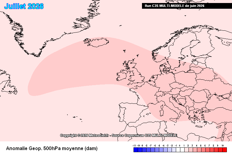 Bloqueio em latitudes altas favorecido nas últimas previsões Copernicus C3S, favorecendo o risco de calor extremo, seguido de trovoadas em julho