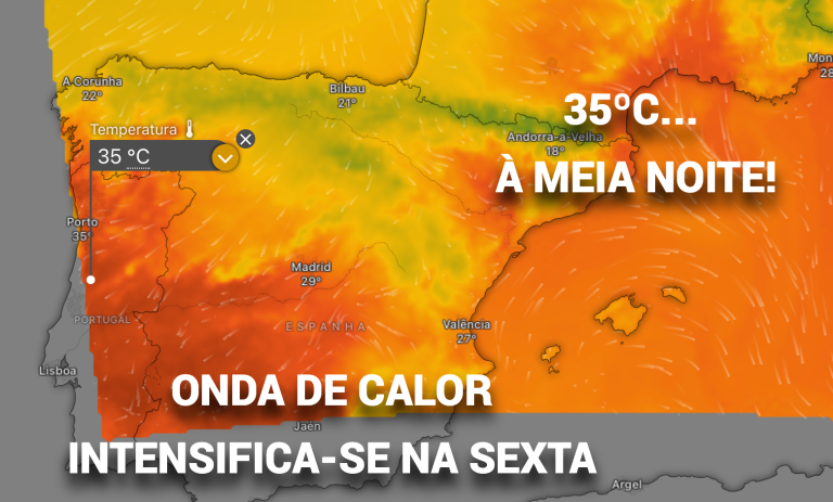 Onda de calor intensifica-se, com 35ºC à meia-noite! Previsão do tempo na sexta, 3 de julho de 2026