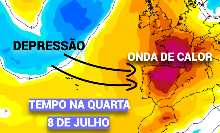 Frente fria associada a depressão afeta os Açores, enquanto Portugal Continental aguarda os seus efeitos - previsão do tempo na quarta, 8 de julho
