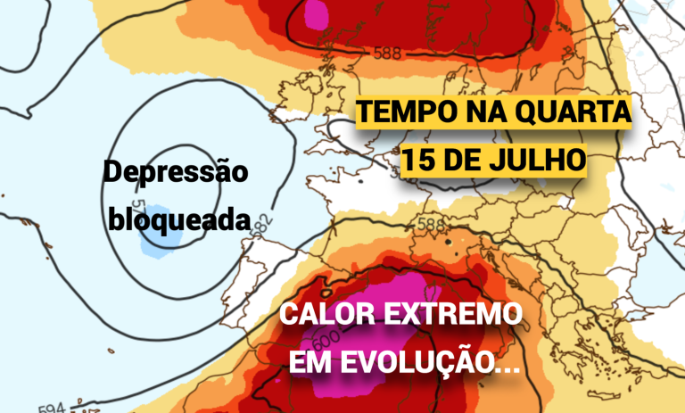 Subida das temperaturas, primeiro “sinal” do que pode estar a caminho? – previsão do tempo na quarta, 15 de julho Subida das temperaturas, primeiro "sinal" do que pode estar a caminho? - previsão do tempo na quarta, 15 de julho