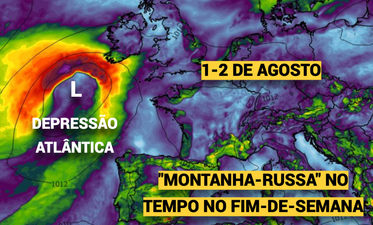 Mais calor no sábado, depressão em aproximação no domingo, com mais vento - saiba a previsão do tempo no fim-de-semana, 1 e 2 de agosto de 2026