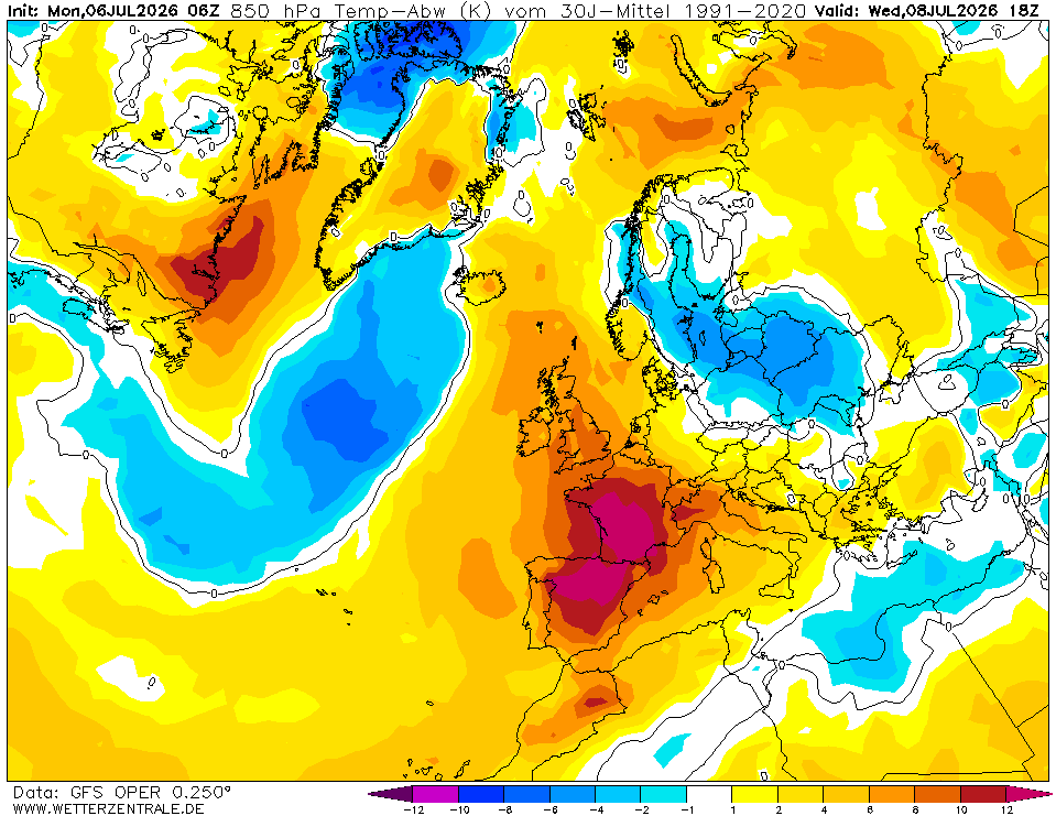 As temperaturas acima da média ainda se mantêm em Portugal, mas o calor mais intenso desloca-se para França (novamente...)