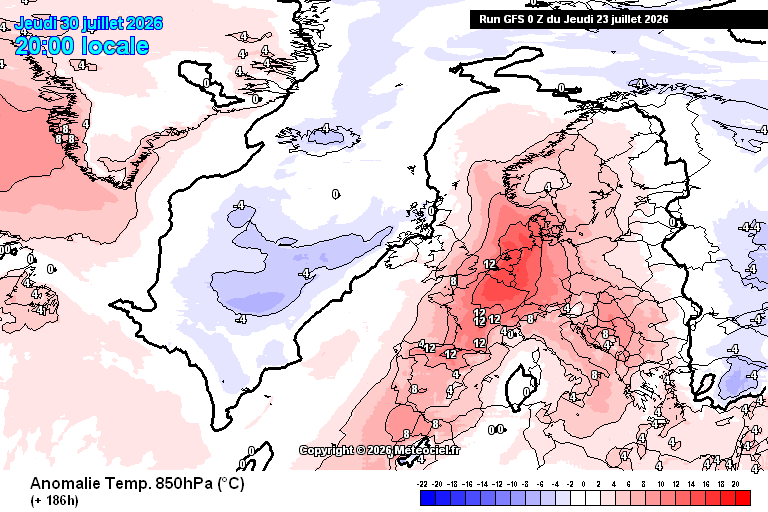 Parece evidente a formação de uma nova onda de calor em quase toda a Europa no final de julho