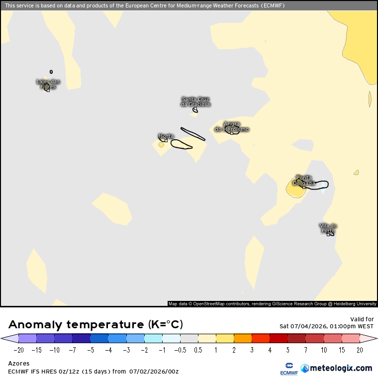 Pico da onda de calor, com temperaturas extremas de Norte a Sul - saiba a previsão do tempo este fim-de-semana, 4 e 5 de julho Temperaturas um pouco acima da média nos Açores neste sábado