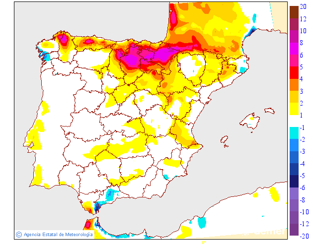Cerca de 40ºC em algumas regiões, num pico de calor, antes de nova mudança, devido a uma depressão em altitude - tempo na sexta, 7 de agosto Subida prevista das máximas, particularmente no litoral, devido a redução da nortada. Nenhuma onda de calor em perspetiva, contudo