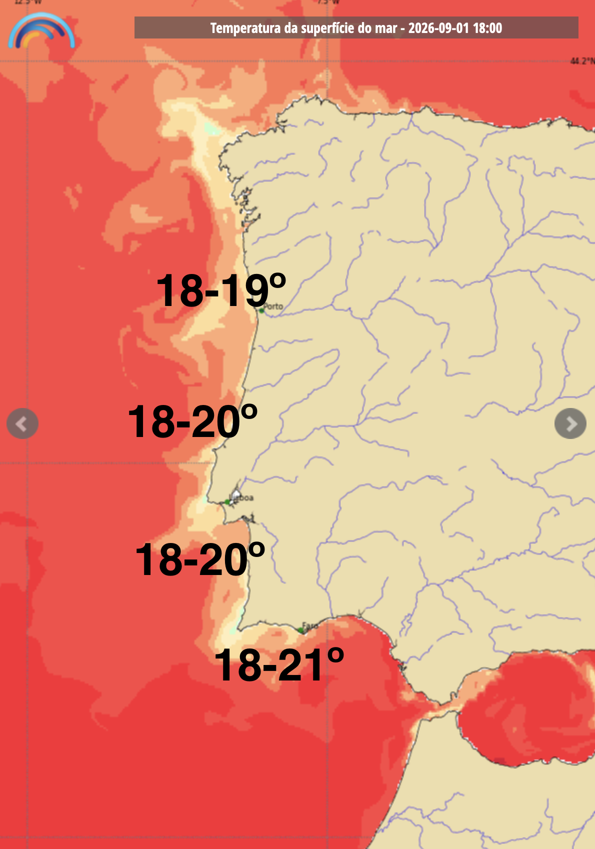 Outono começa com mais vento e com algumas nuvens - saiba a previsão do tempo na terça, 1 de setembro de 2026 Temperaturas do mar mais elevadas no litoral Ocidental que no Algarve - uma característica deste Verão...