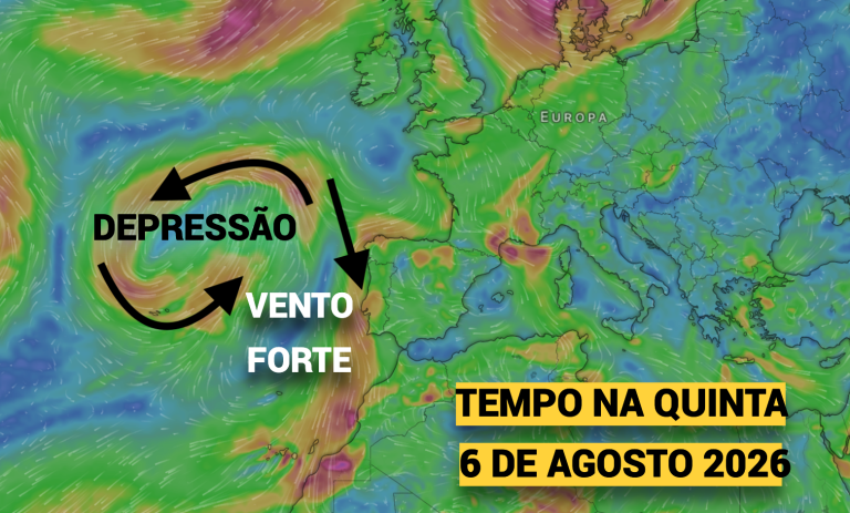 Tempo na quinta, 6 de agosto – Calor volta a apertar, mas com muito vento! – Será que vem para ficar? Tempo na quinta, 6 de agosto - Calor volta a apertar, mas com muito vento! - Será que vem para ficar?