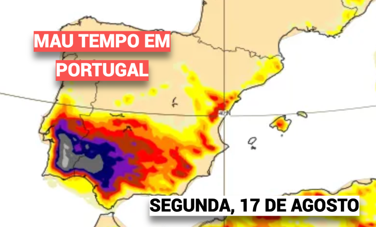 Possibilidade de mau tempo em Portugal, com risco de trovoadas fortes – saiba a previsão do tempo na segunda-feira, 17 de agosto Possibilidade de mau tempo em Portugal, com risco de trovoadas fortes - saiba a previsão do tempo na segunda-feira, 17 de agosto