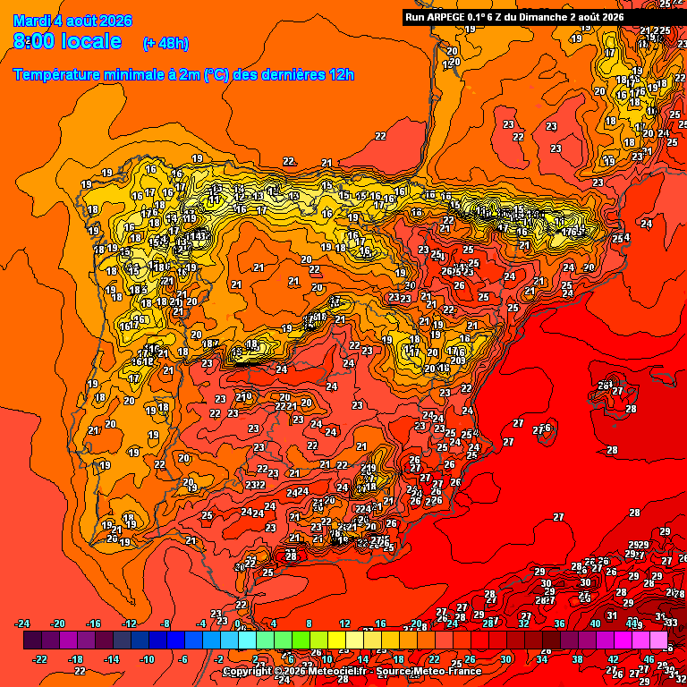 Continua o tempo húmido, bastante abafado e pode chover - saiba a previsão do tempo na terça, 4 de agosto de 2026 As temperaturas máximas não são muito elevadas, mas a humidade e água mais quente favorecem noites tropicais!
