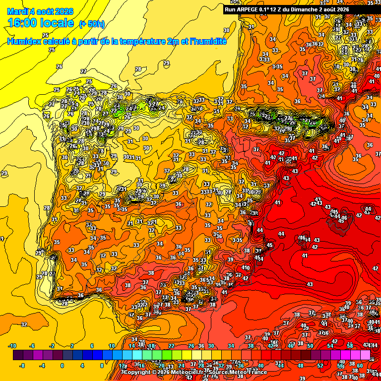 Continua o tempo húmido, bastante abafado e pode chover - saiba a previsão do tempo na terça, 4 de agosto de 2026 Temperatura sentida (combinação de temperatura e humidade) é superior à temperatura real - abafado!