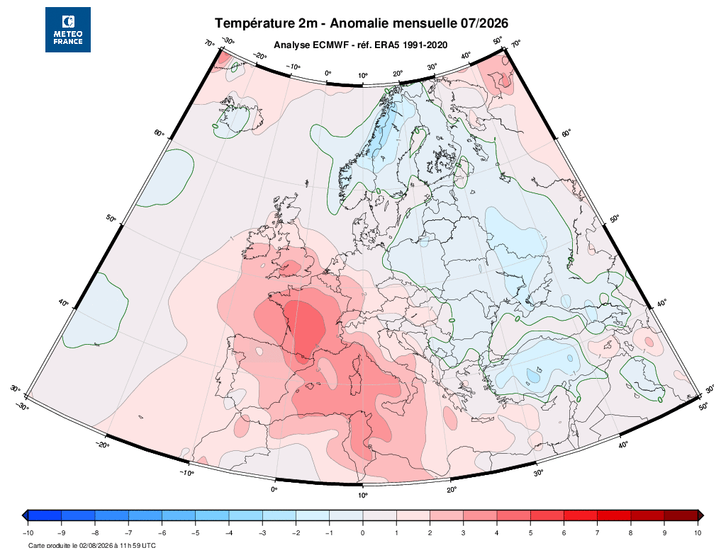 Pico do calor - já passou ou está para chegar? Saiba quando pode ser o pico do Verão, e até quando pode persistir! Apesar da perceção de "Um Verão fraco", na realidade julho foi mais quente que a medida (Dados ERA5)