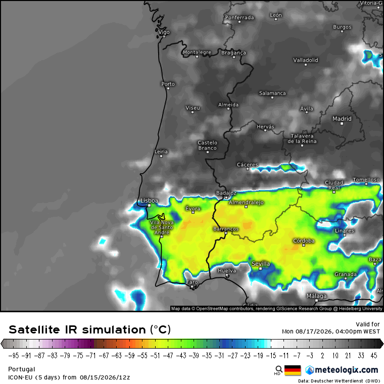 Possibilidade de mau tempo em Portugal, com risco de trovoadas fortes - saiba a previsão do tempo na segunda-feira, 17 de agosto Risco de trovoadas mais generalizadas na segunda-feira