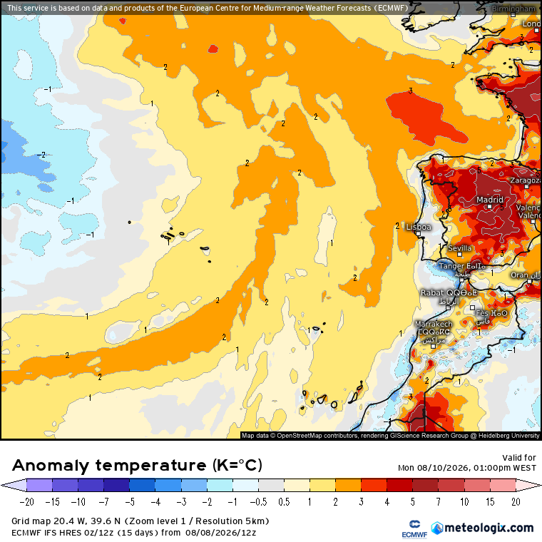 Temperaturas acima da média nesta segunda em praticamente todo o território