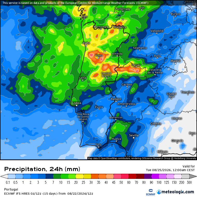 Primeira tempestade outonal chega a Portugal - depressão rara marca o tempo na segunda-feira no nosso território Precipitação intensa no Norte e Centro, na primeira tempestade de outono de 2026